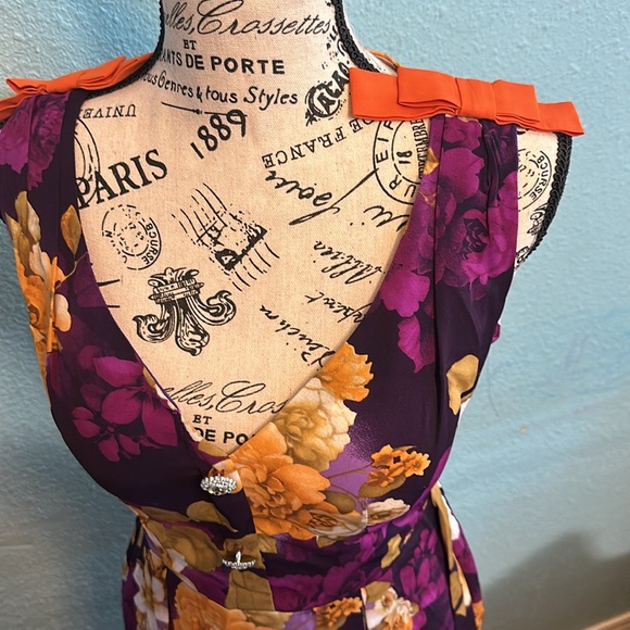 FLORAL in purple!!! with paded bra, smocked in the back!!! - Picture 5 of 13